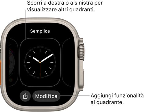 Modificare il quadrante su Apple Watch .